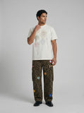 DAXUEN DAXUEN Speckled Fireworks Short-Sleeved T-Shirt — model photo