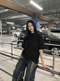 DAXUEN speckled-mock-neck-t-shirt-relaxed-fit — model photo