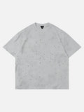 DAXUEN Oversized short-sleeved speckled t-shirt
