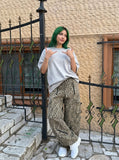 Speckled Oversized T-Shirt in Grey and Yellow