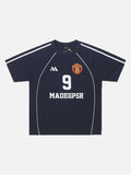 DAXUEN Short-sleeved loose-fit sports jersey style t-shirt