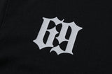 DAXUEN black oversized sporty 69 graphic tee