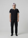 DAXUEN Short-sleeved polo shirt with spot print details — model photo