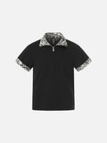 DAXUEN Short-sleeved polo shirt with spot print details