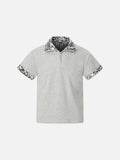 DAXUEN Short-sleeved polo shirt with spot print details