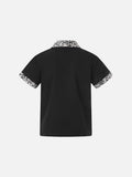 DAXUEN Short-sleeved polo shirt with spot print details