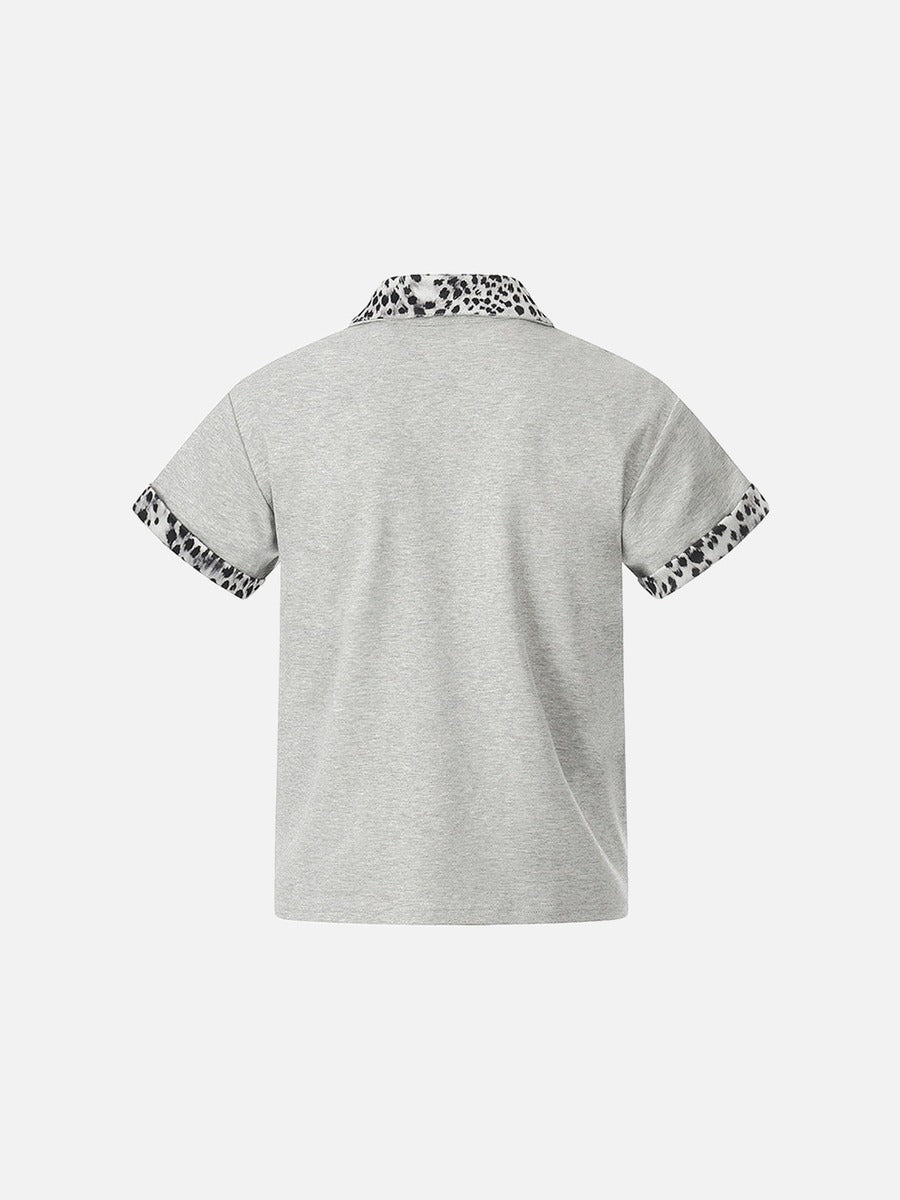 DAXUEN Short-sleeved polo shirt with spot print details