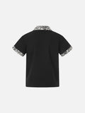 DAXUEN Short-sleeved polo shirt with spot print details