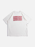 Stacked Text Graphic Oversized T-Shirt