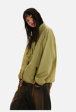 Textured Oversized Windbreaker Jacket