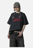 Geometric Red 'STAFFPICK' Oversized Tee