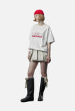 Geometric Red 'STAFFPICK' Oversized Tee