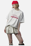 Geometric Red 'STAFFPICK' Oversized Tee