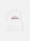 Geometric Red 'STAFFPICK' Oversized Tee