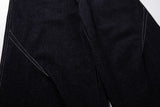DAXUEN dark blue wide-leg denim pants with star and stripes graphic