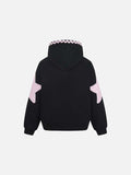 DAXUEN Oversized zip-up hoodie with star appliques