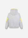 DAXUEN Oversized zip-up hoodie with star appliques