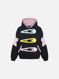 DAXUEN Oversized zip-up hoodie with star appliques