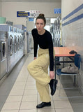DAXUEN Wide-leg cargo pants with star embroidery — model photo