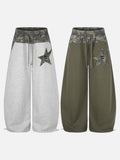 DAXUEN grey marl oversized star-graphic camouflage sweatpants