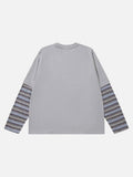 DAXUEN Relaxed-fit long-sleeve crew neck t-shirt with graphic print