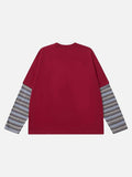 DAXUEN Relaxed-fit long-sleeve crew neck t-shirt with graphic print