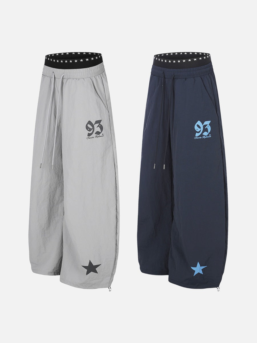 DAXUEN Wide-leg track pants with star graphics