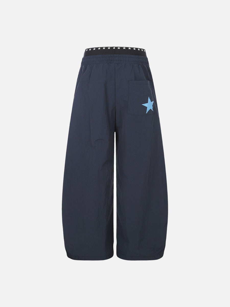 DAXUEN Wide-leg track pants with star graphics