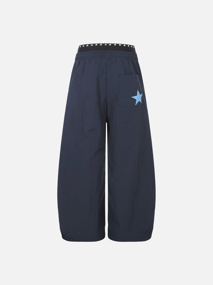 DAXUEN Wide-leg track pants with star graphics