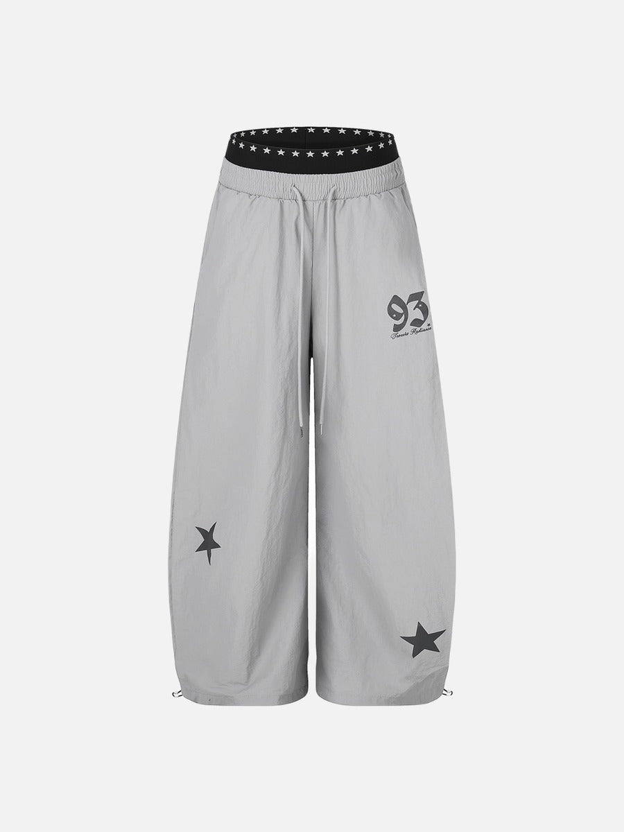DAXUEN Wide-leg track pants with star graphics