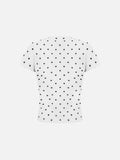 DAXUEN Star print crew neck T-shirt with bold text