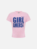 DAXUEN Star print crew neck T-shirt with bold text