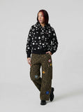 DAXUEN Star print full-zip hooded jacket — model photo