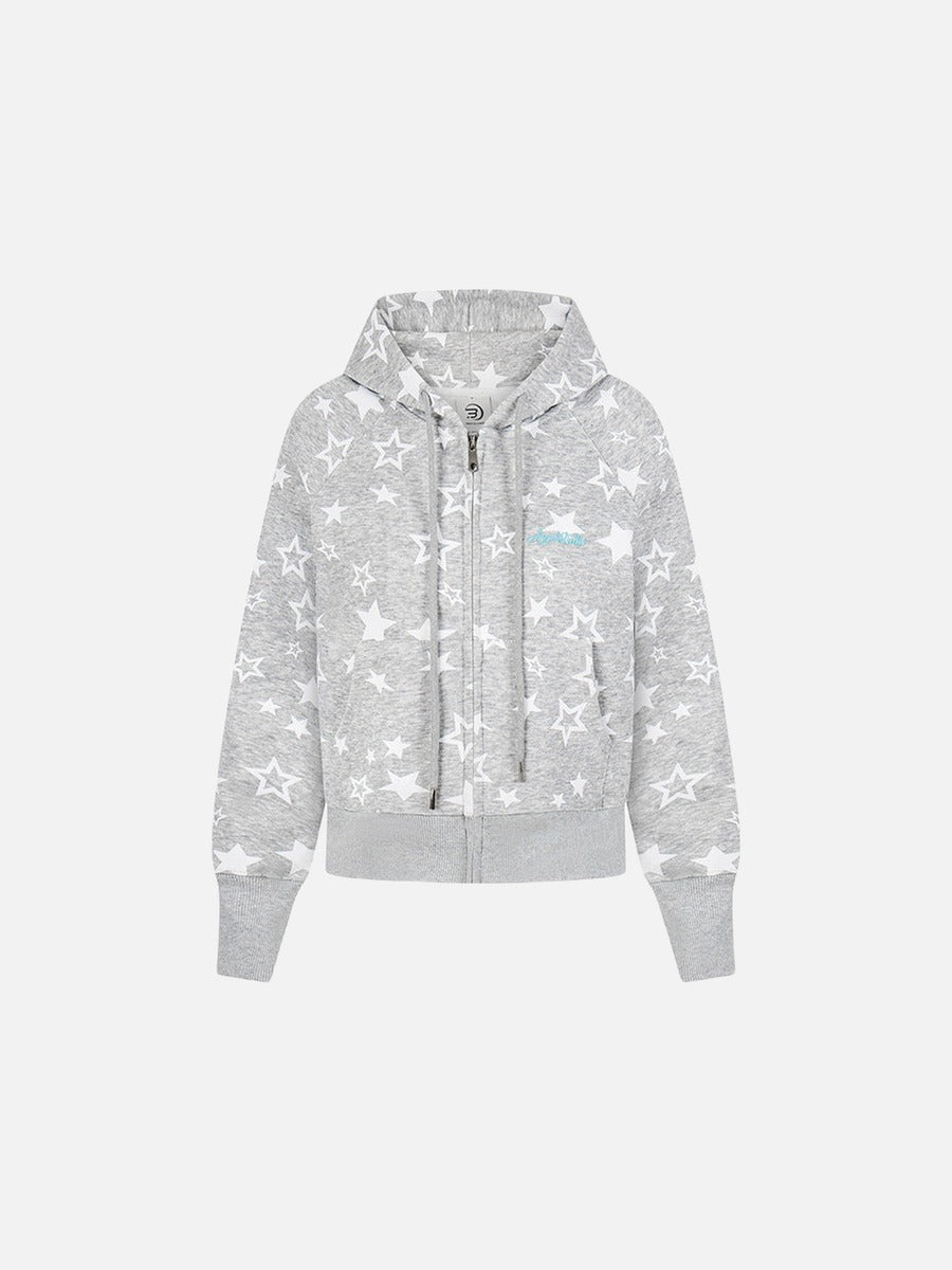DAXUEN Star print full-zip hooded jacket