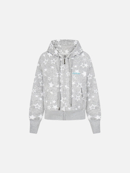 DAXUEN Star print full-zip hooded jacket