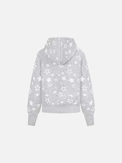 DAXUEN Star print full-zip hooded jacket