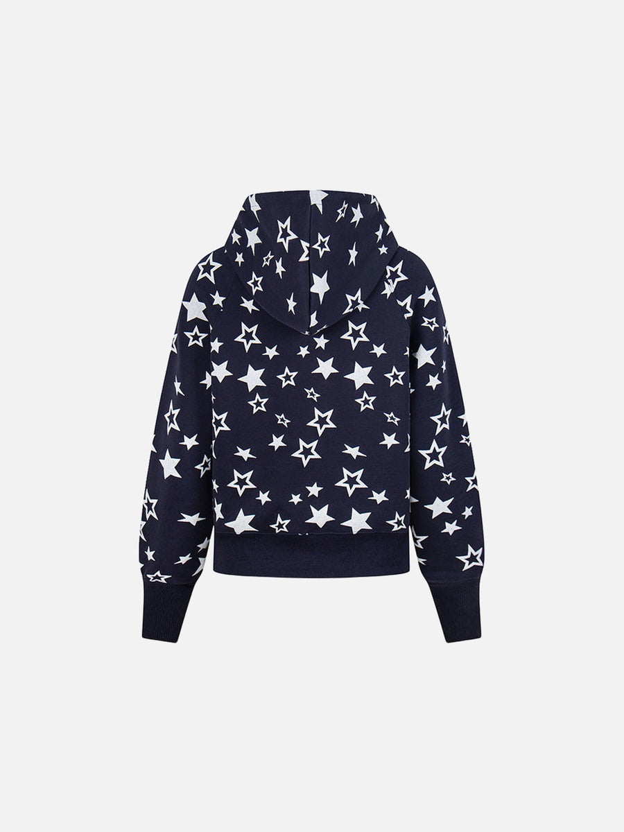 DAXUEN Star print full-zip hooded jacket