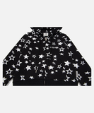 DAXUEN Star print full-zip hooded jacket