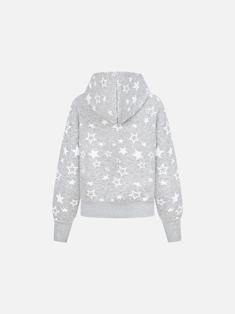 DAXUEN Star print full-zip hooded jacket