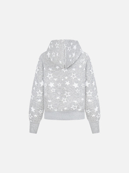DAXUEN Star print full-zip hooded jacket