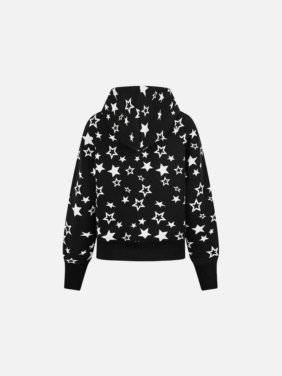 DAXUEN Star print full-zip hooded jacket