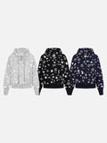 DAXUEN Star print full-zip hooded jacket
