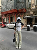 DAXUEN Short-sleeved raglan t-shirt with star print — model photo