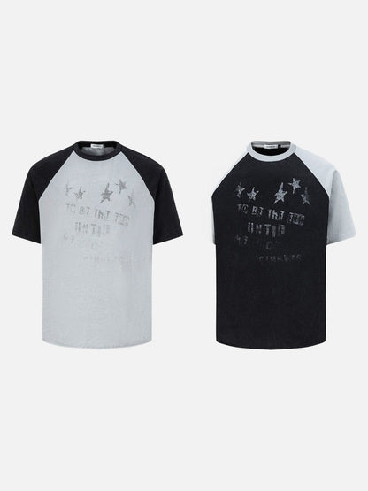 DAXUEN Short-sleeved raglan t-shirt with star print