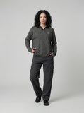 DAXUEN Star print striped long-sleeve polo shirt — model photo