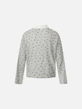 DAXUEN Star print striped long-sleeve polo shirt