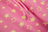 DAXUEN pink star wide-leg casual pants