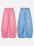 DAXUEN pink star wide-leg casual pants