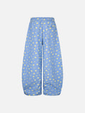 DAXUEN pink star wide-leg casual pants
