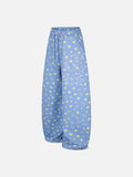 DAXUEN pink star wide-leg casual pants